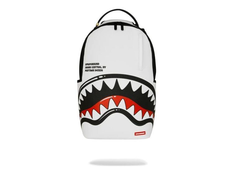 Sprayground Shark Central Bubble Shark Backpack White