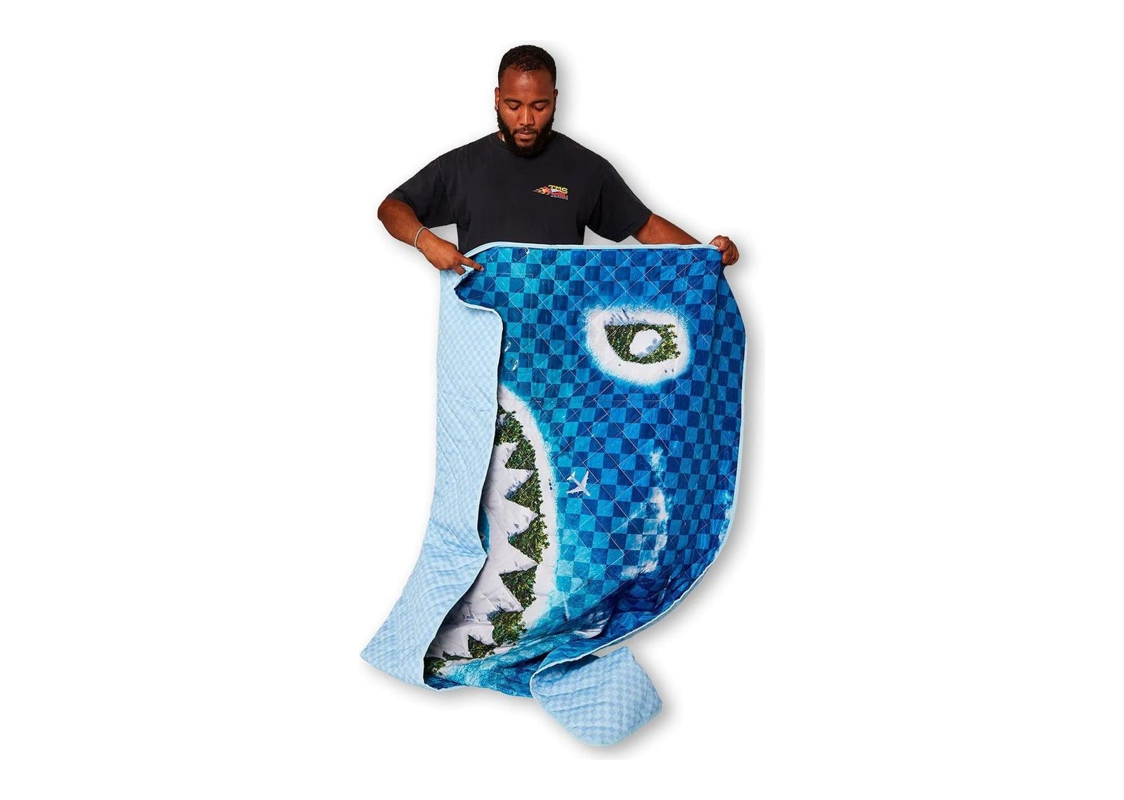 Sprayground Shark Island 305 Beach Throw Blue - görsel 16
