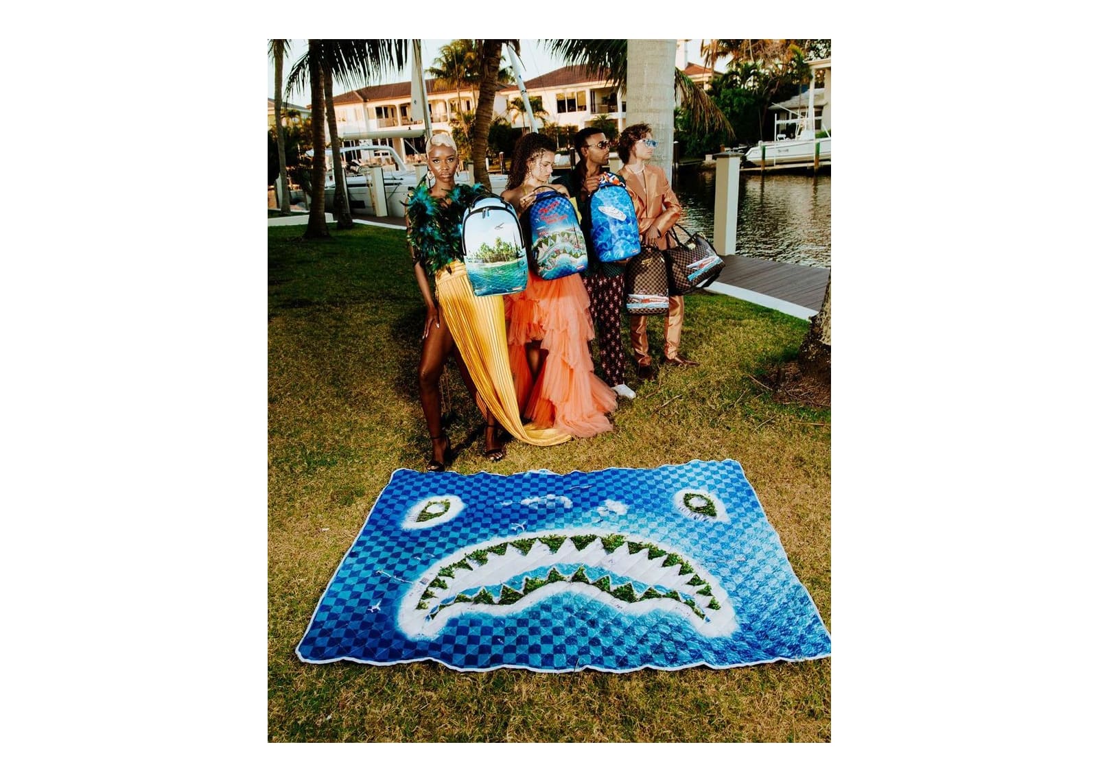 Sprayground Shark Island 305 Beach Throw Blue - görsel 6