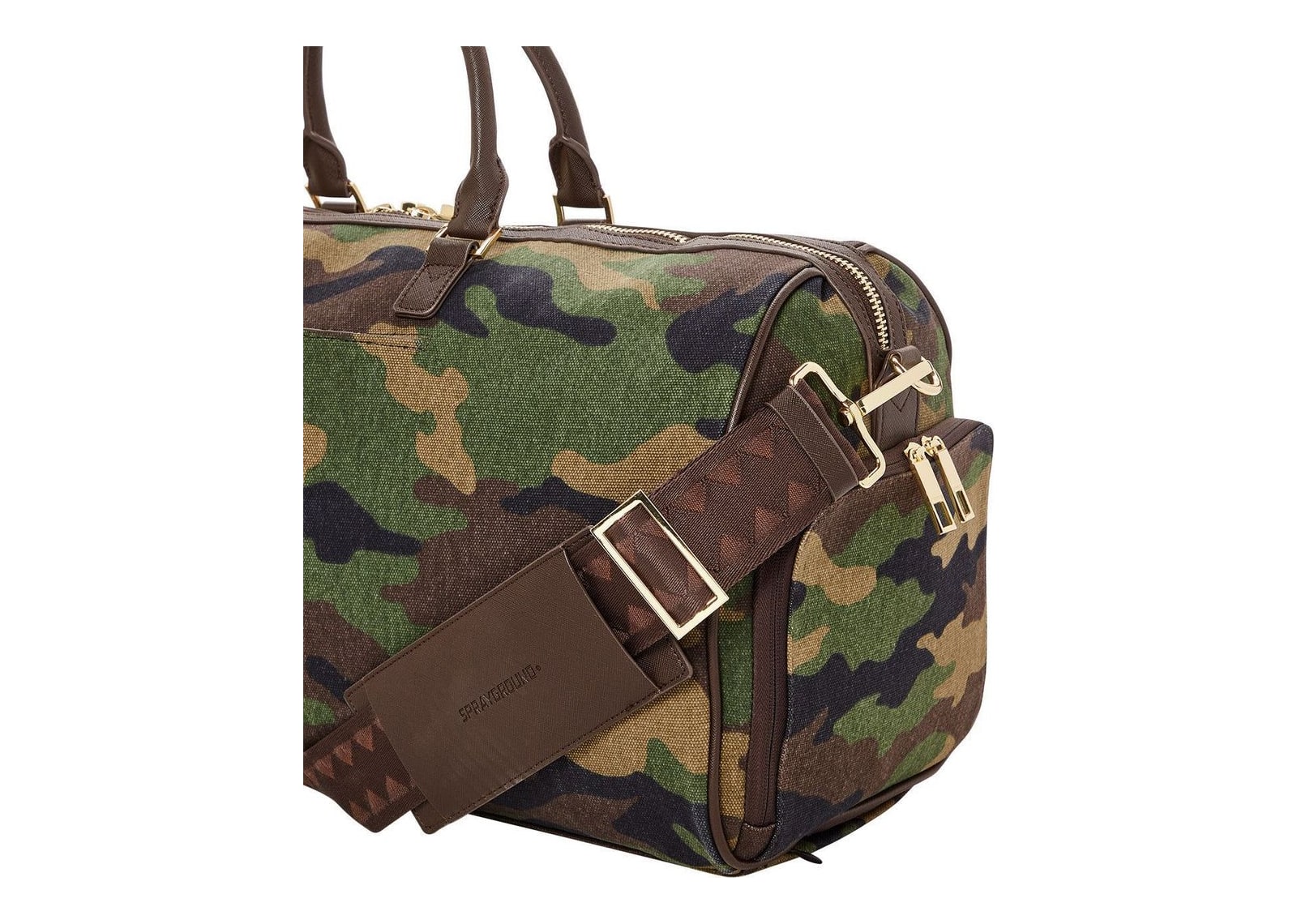 Sprayground Shark Shape Check Duffle Green - görsel 7