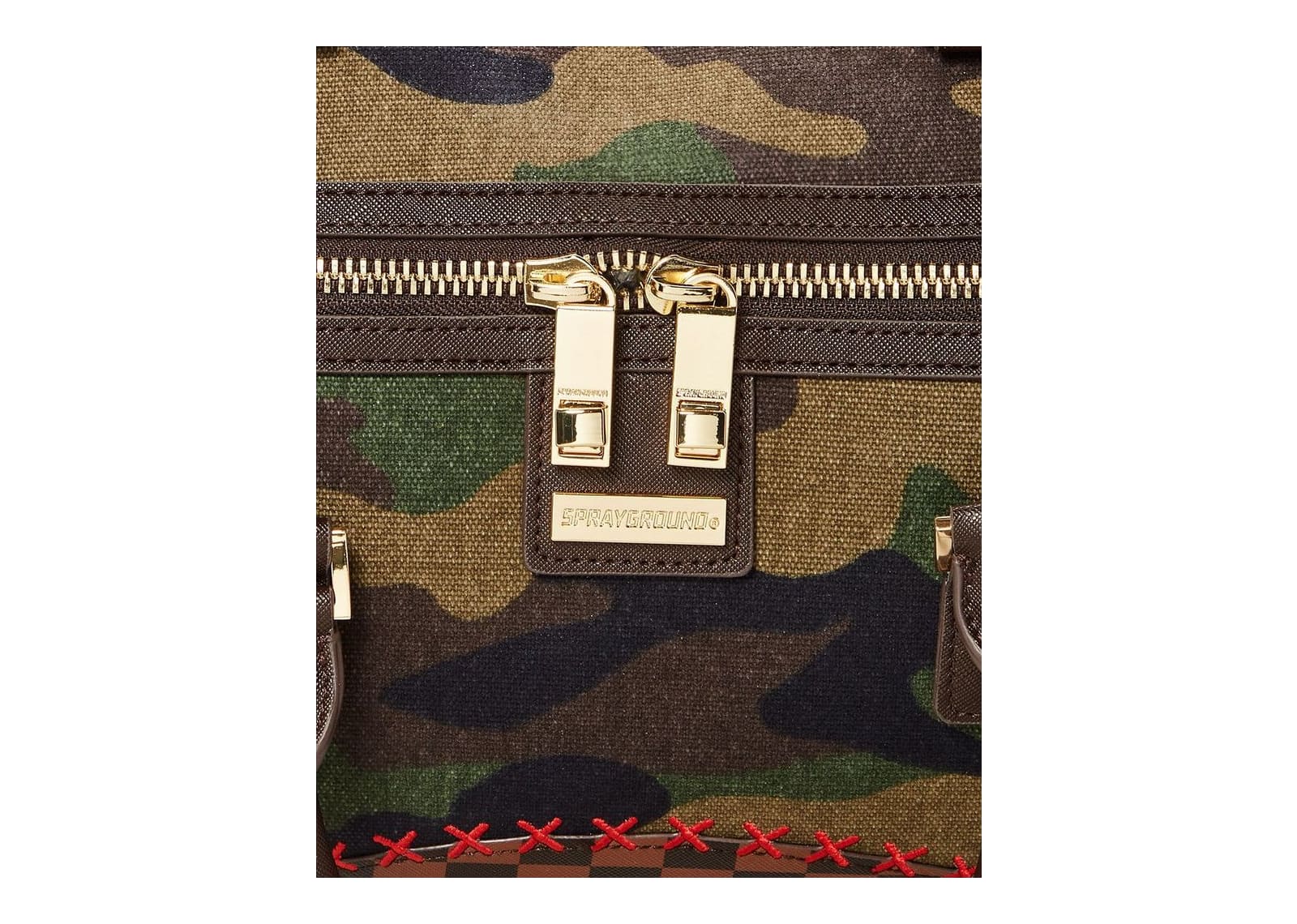 Sprayground Shark Shape Check Duffle Green - görsel 8
