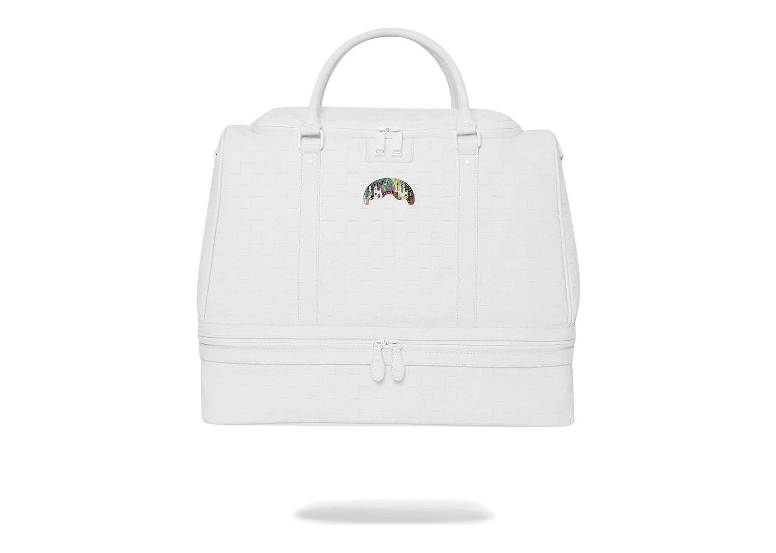 Sprayground Shark Trip Stiletto Duffle White