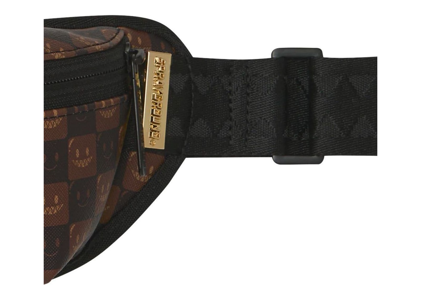 Sprayground Sharks In Paris WTF Bubble Brown Check Crossbody Brown - görsel 4