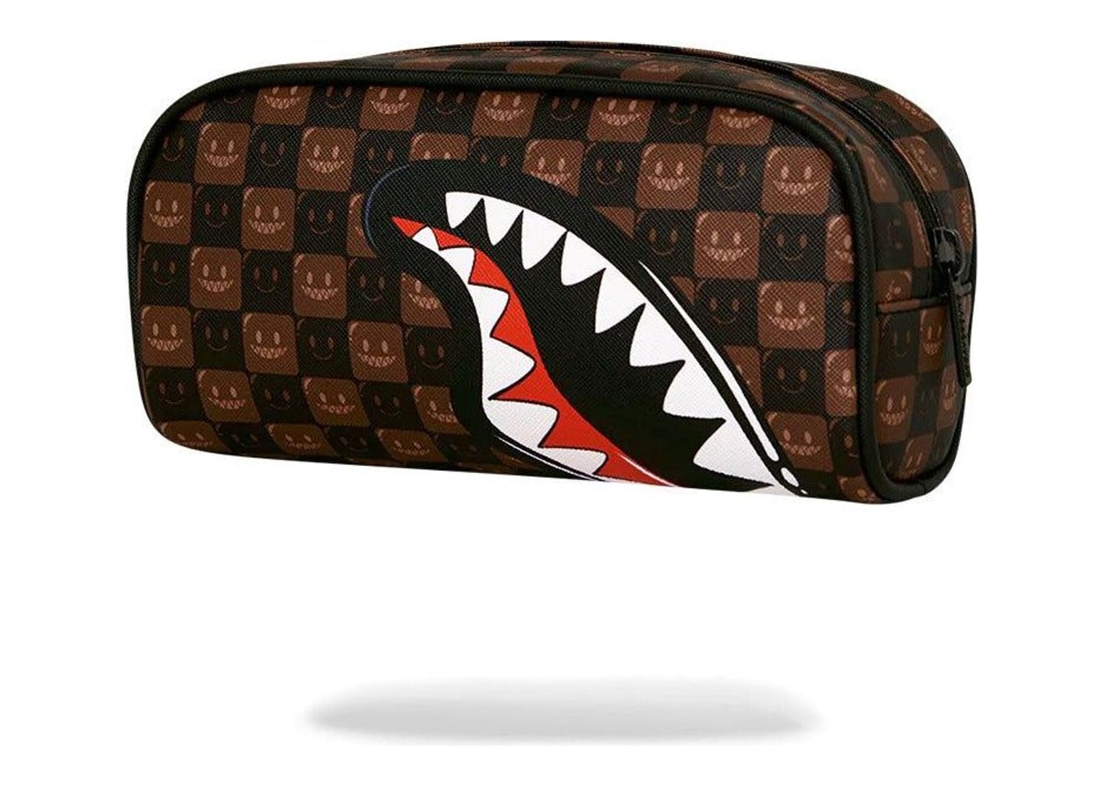 Sprayground Sharks In Paris WTF Bubble Brown Check Pouch Brown - görsel 4