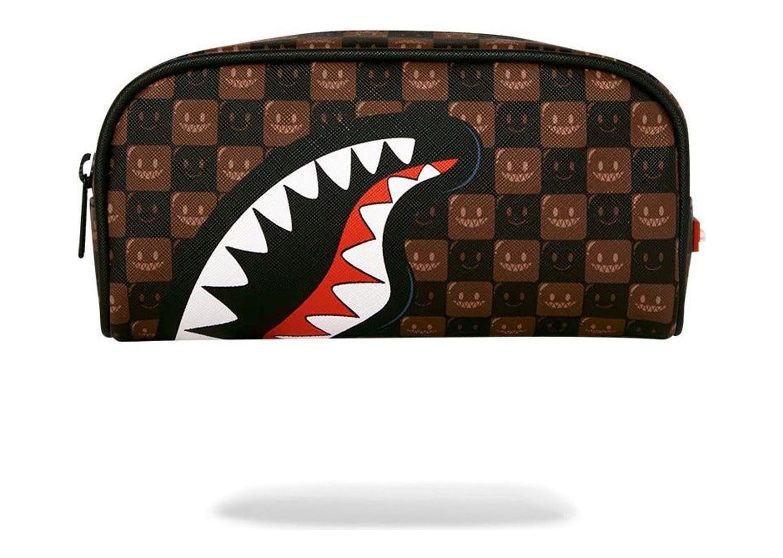 Sprayground Sharks In Paris WTF Bubble Brown Check Pouch Brown - görsel 5