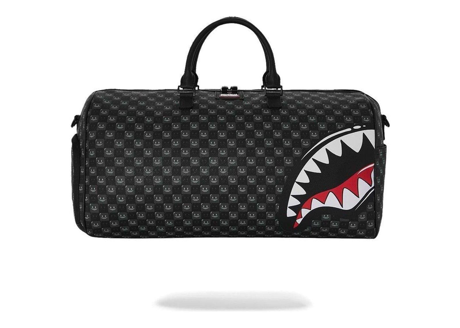Sprayground Sharks In Paris WTF Bubbly Black Check Duffle Black