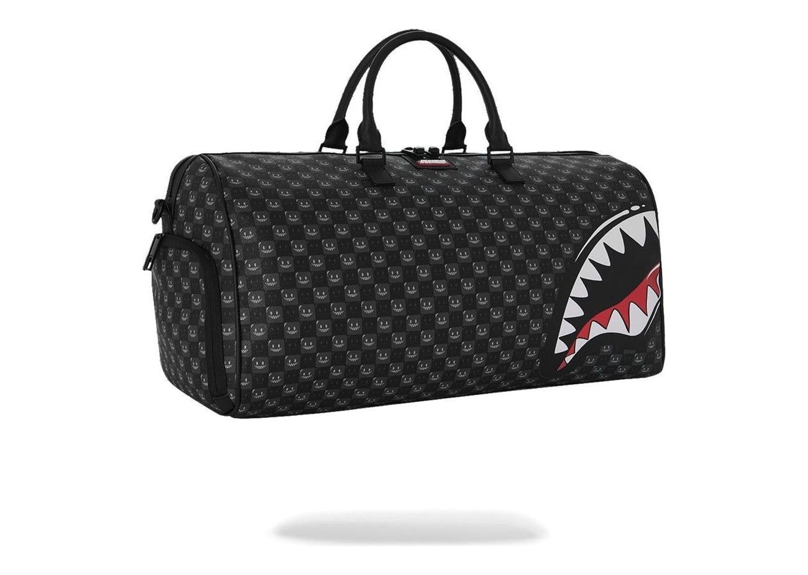 Sprayground Sharks In Paris WTF Bubbly Black Check Duffle Black - görsel 2