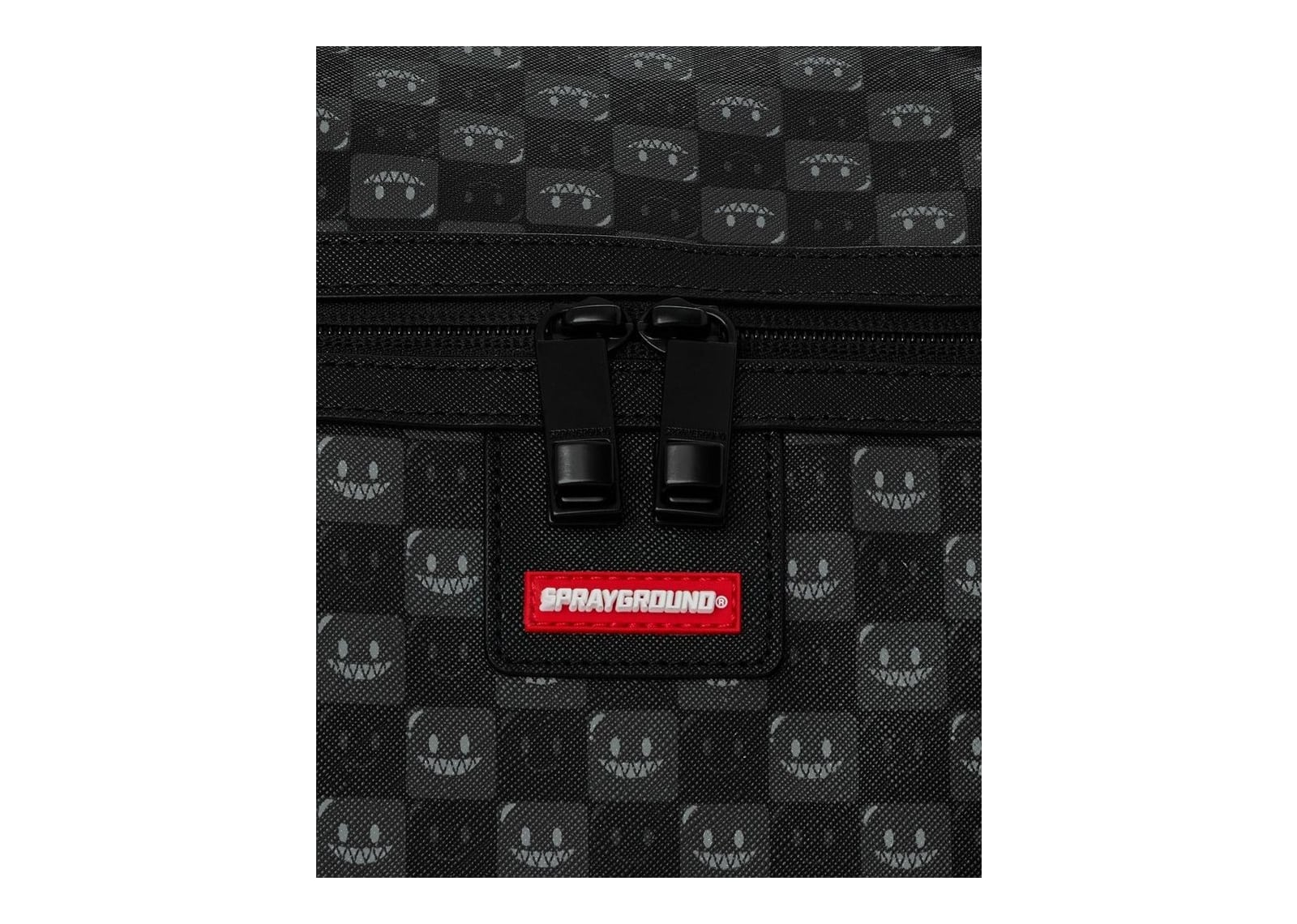 Sprayground Sharks In Paris WTF Bubbly Black Check Duffle Black - görsel 6