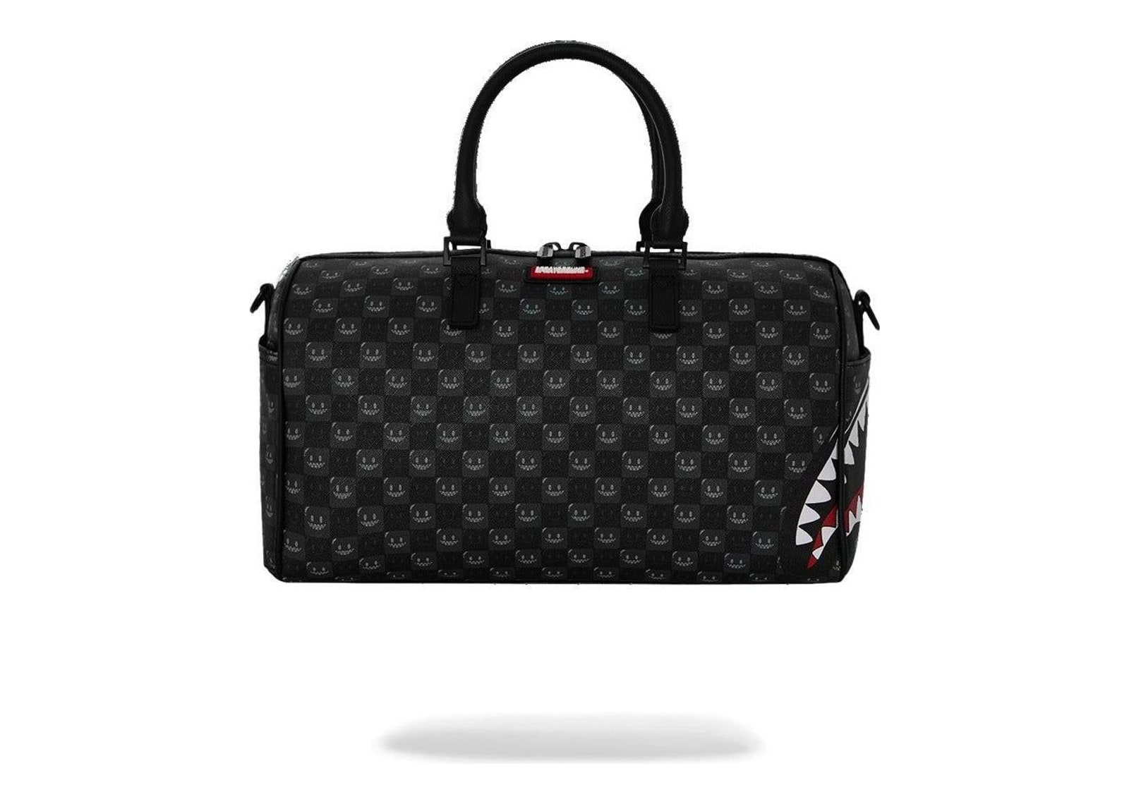 Sprayground Sharks In Paris WTF Bubbly Black Check Mini Duffle Black
