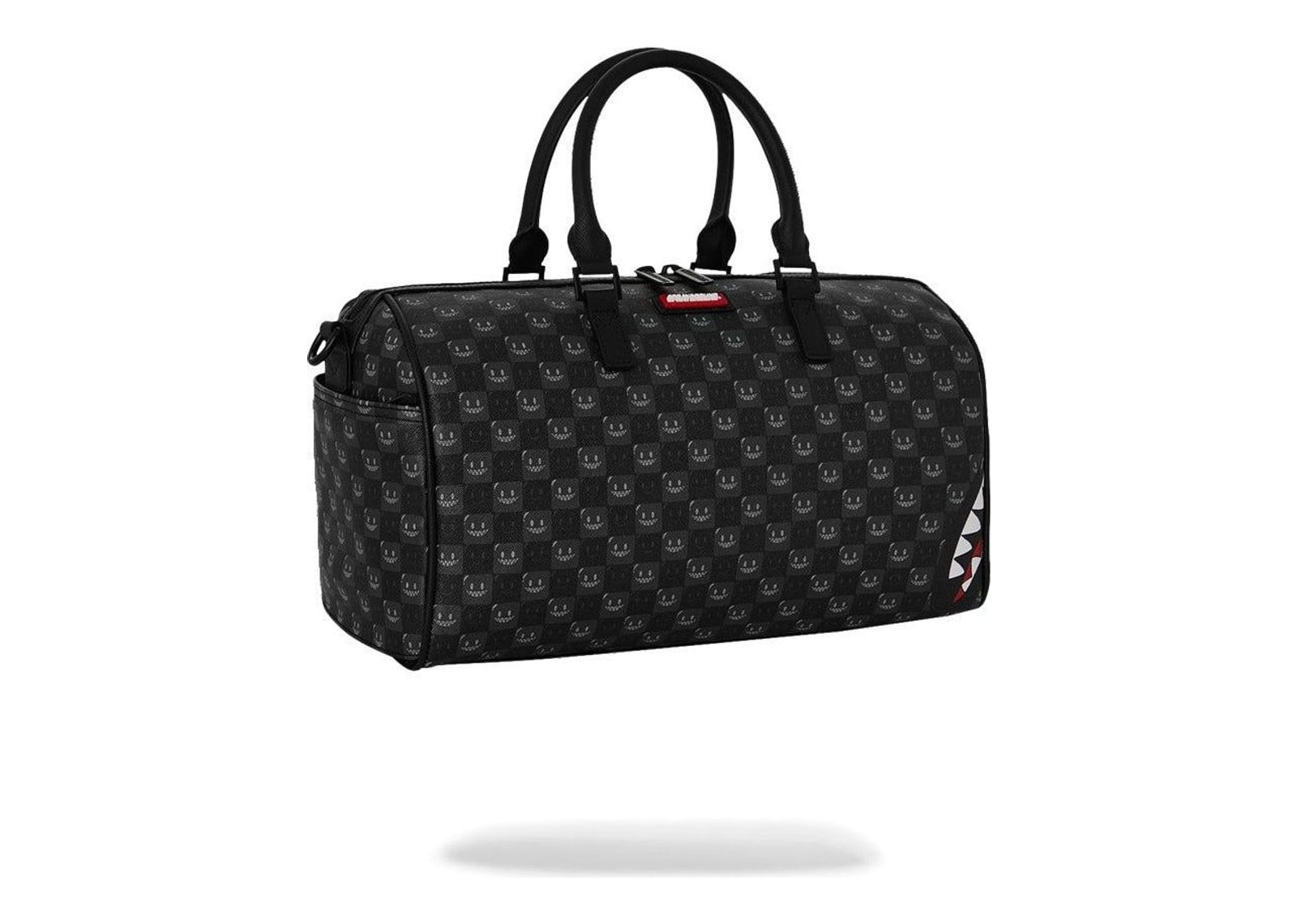 Sprayground Sharks In Paris WTF Bubbly Black Check Mini Duffle Black - görsel 2