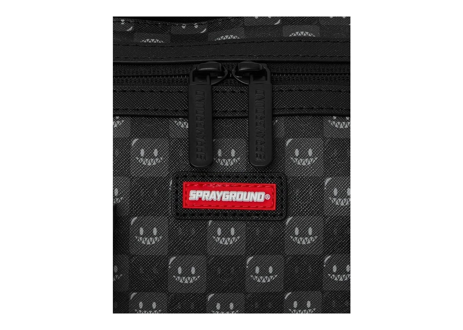 Sprayground Sharks In Paris WTF Bubbly Black Check Mini Duffle Black - görsel 6