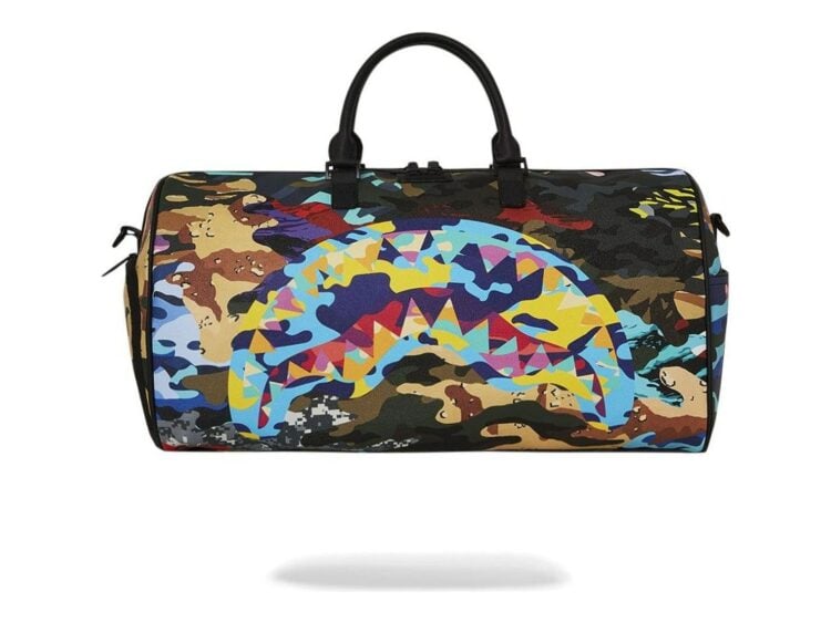 Sprayground Sliced And Diced Camo Duffle Blue