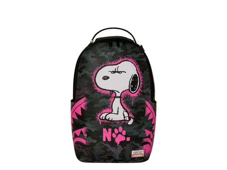 Sprayground Snoopy Pink Stencil Backpack Black/Pink