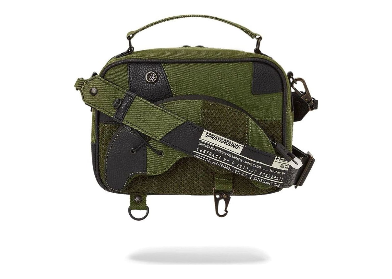 Sprayground Special Ops Mach 10 Brick Messenger Bag Green - görsel 7