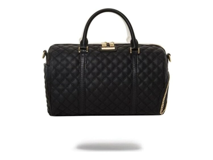 Sprayground Split Quilt Shark Mini Duffle Black