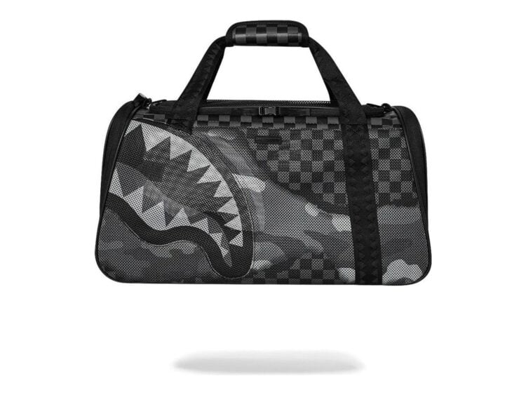 Sprayground Split Up Camo Tear Large Pet Carrier Black