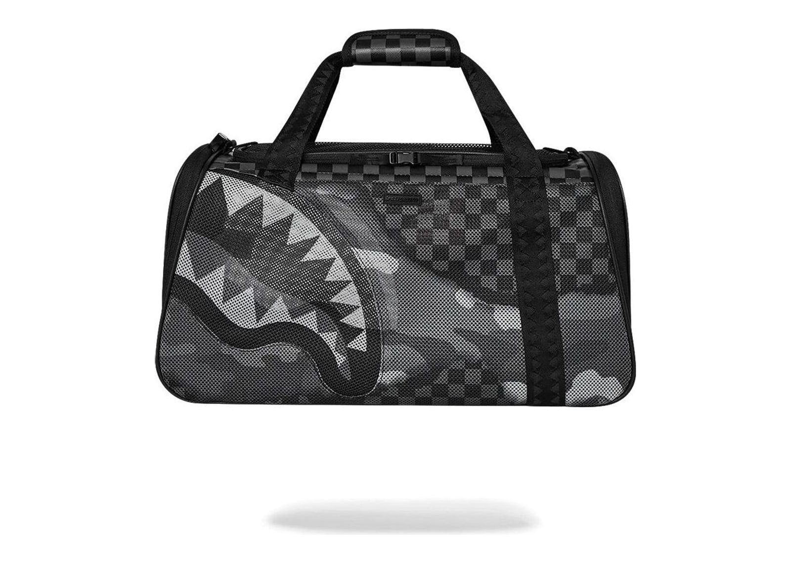 Sprayground Split Up Camo Tear Large Pet Carrier Black