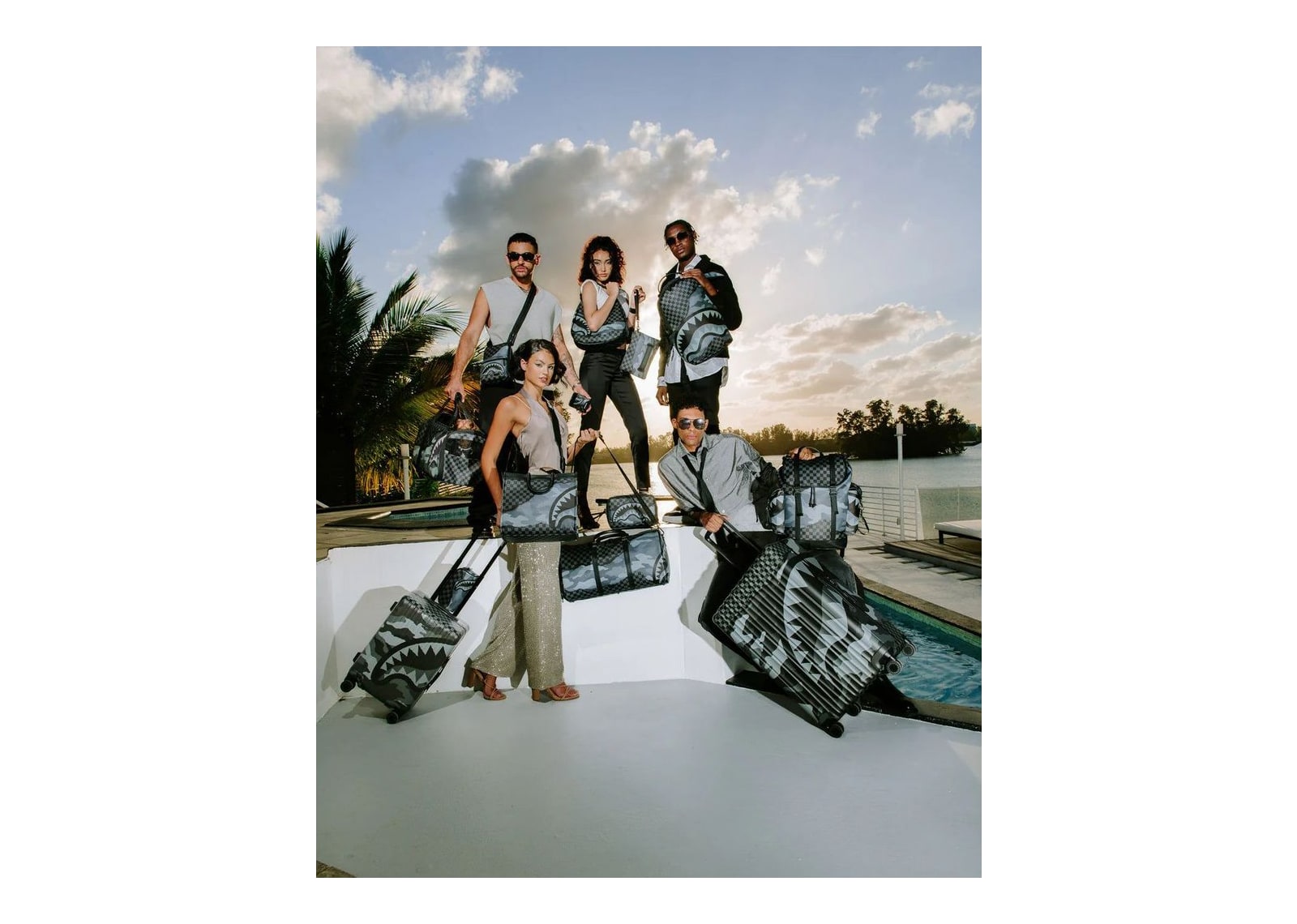 Sprayground Split Up Camo Tear Large Pet Carrier Black - görsel 8