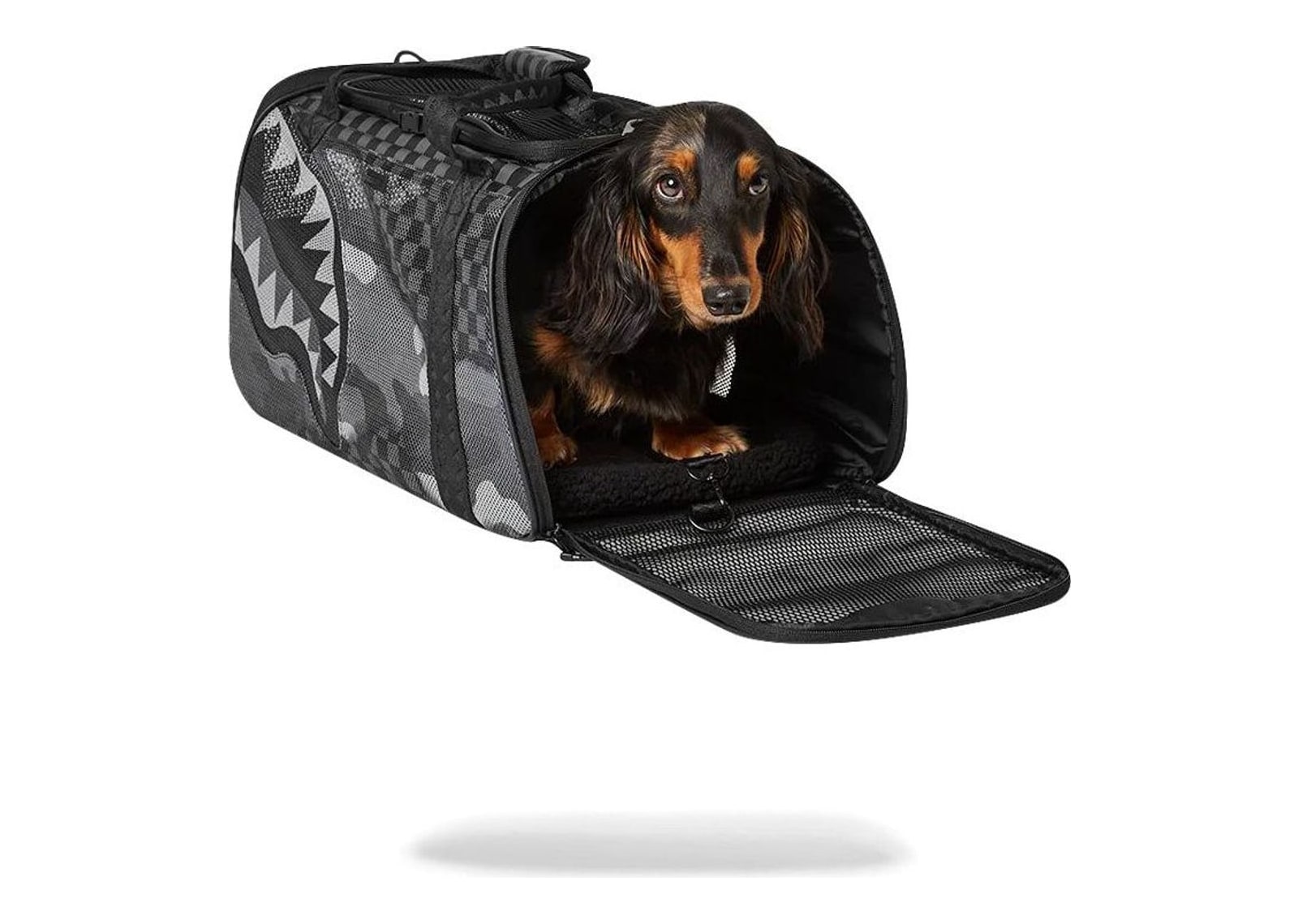 Sprayground Split Up Camo Tear Large Pet Carrier Black - görsel 9