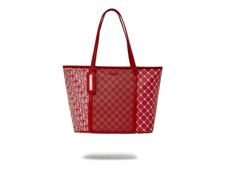 Sprayground Tri Split Red Tote Red