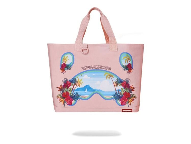 Sprayground Tropical Shark Tote Pink