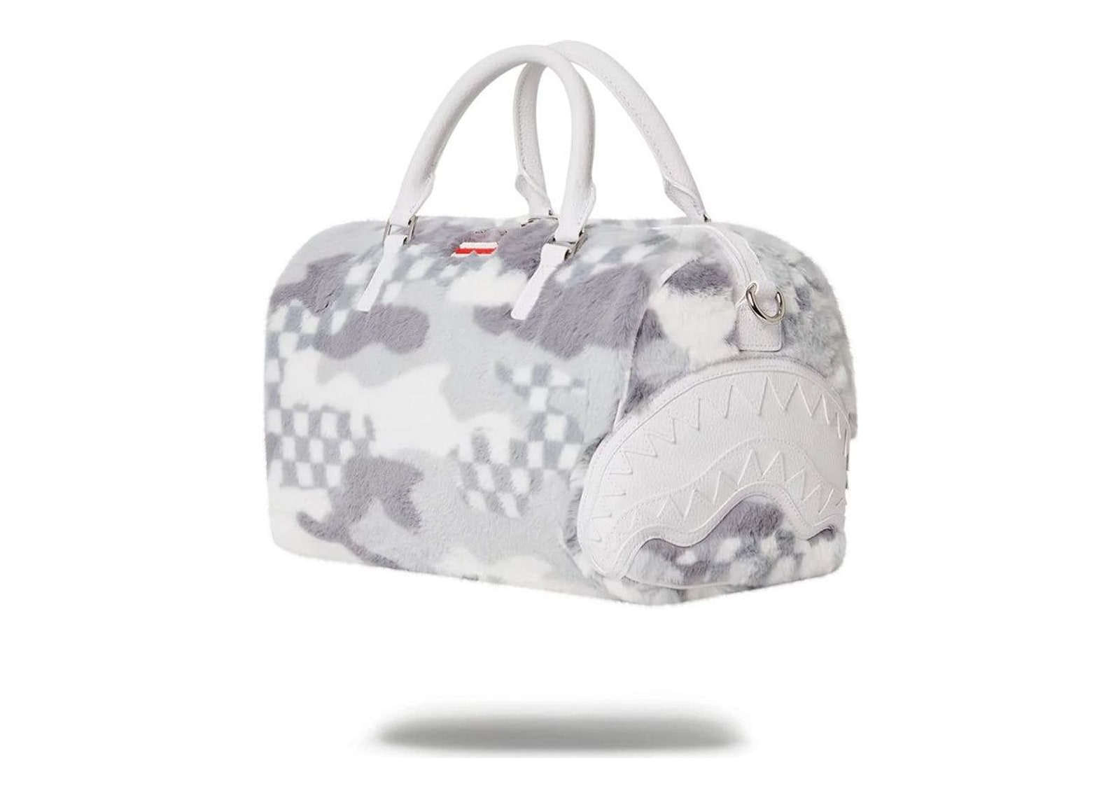 Sprayground White 3AM Fur Mini Duffle White - görsel 5