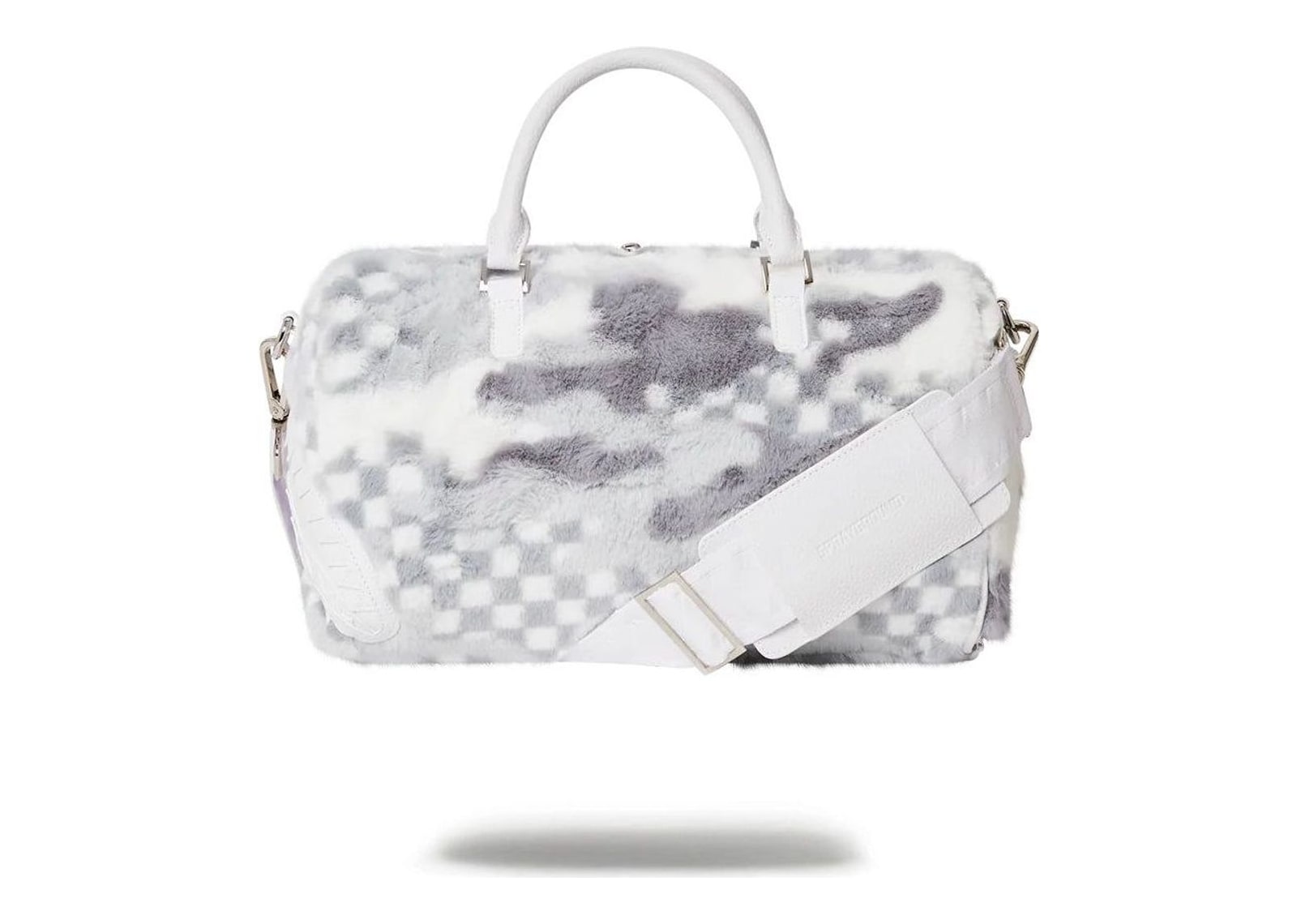 Sprayground White 3AM Fur Mini Duffle White - görsel 6