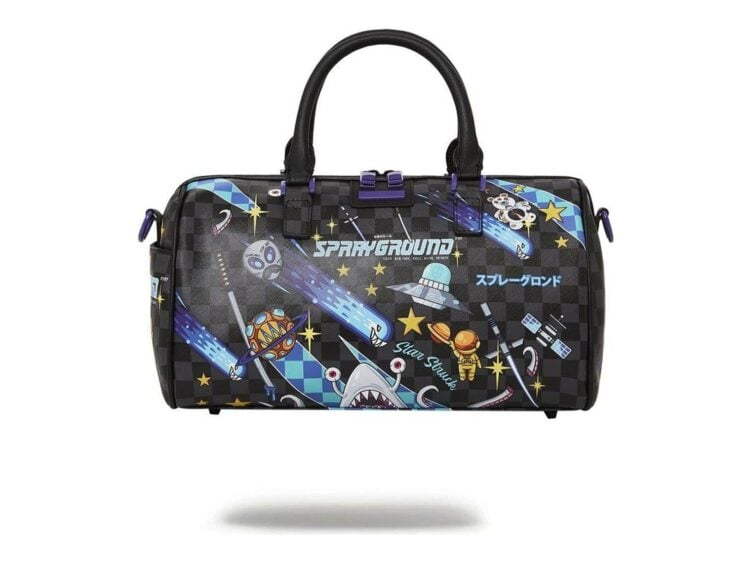Sprayground WTF Alien Invasion Mini Duffle Black