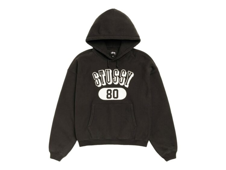 Stussy 80 Relaxed Hoodie Washed Black