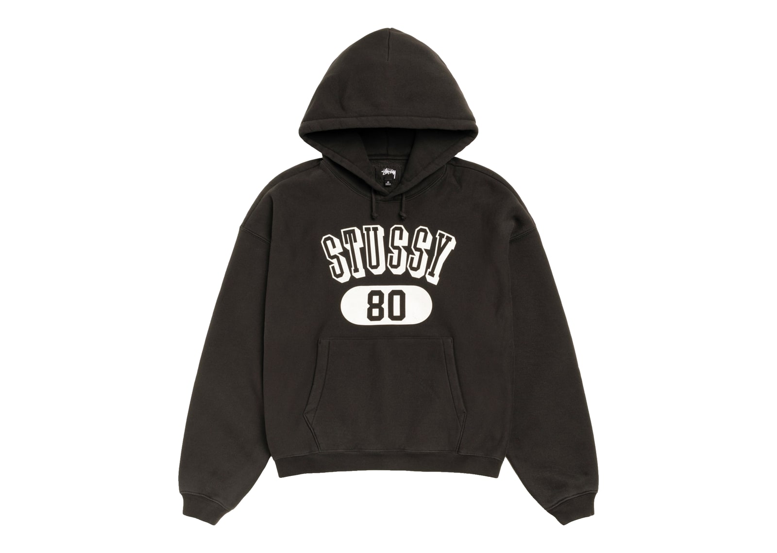 Stussy 80 Relaxed Hoodie Washed Black