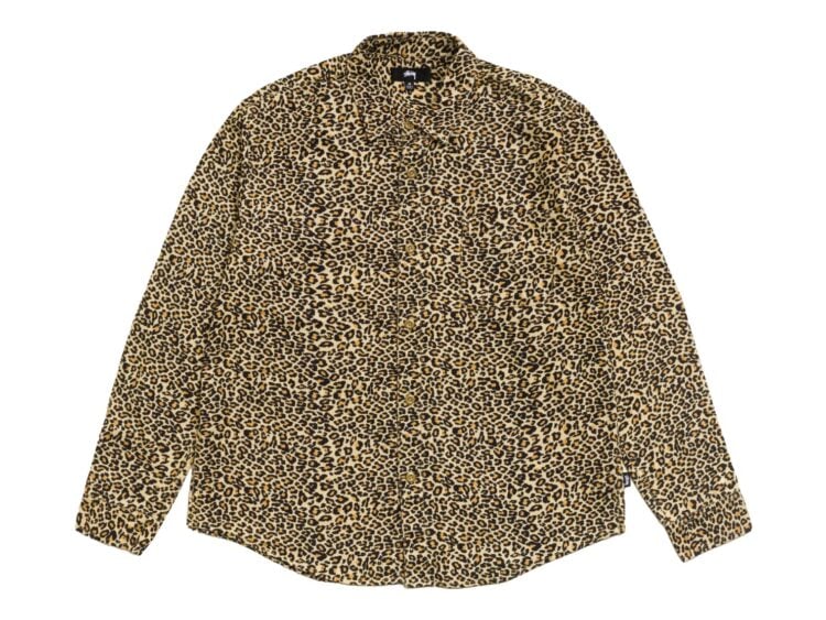 Stussy Animal Print Flannel Shirt Leopard