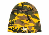 Stussy Basic Camo Knit Skullcap Yellow Camo