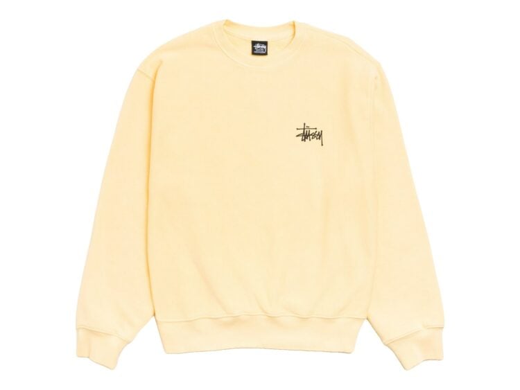 Stussy Basic Stussy Crew Garment Dyed Gold