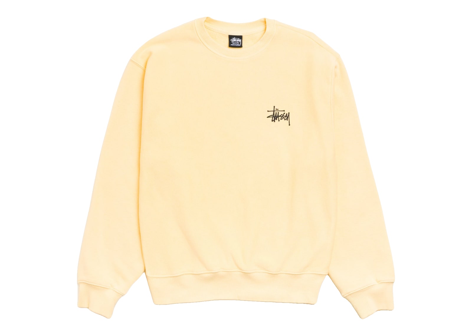 Stussy Basic Stussy Crew Garment Dyed Gold