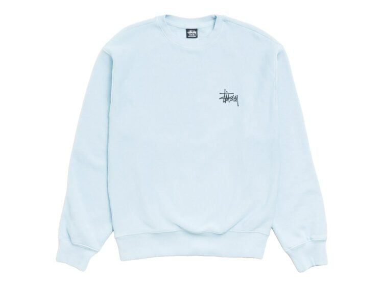 Stussy Basic Stussy Crew Garment Dyed Sky Blue