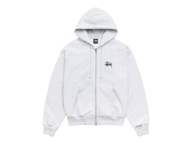 Stussy Basic Stussy Zip Hoodie Ash Heather