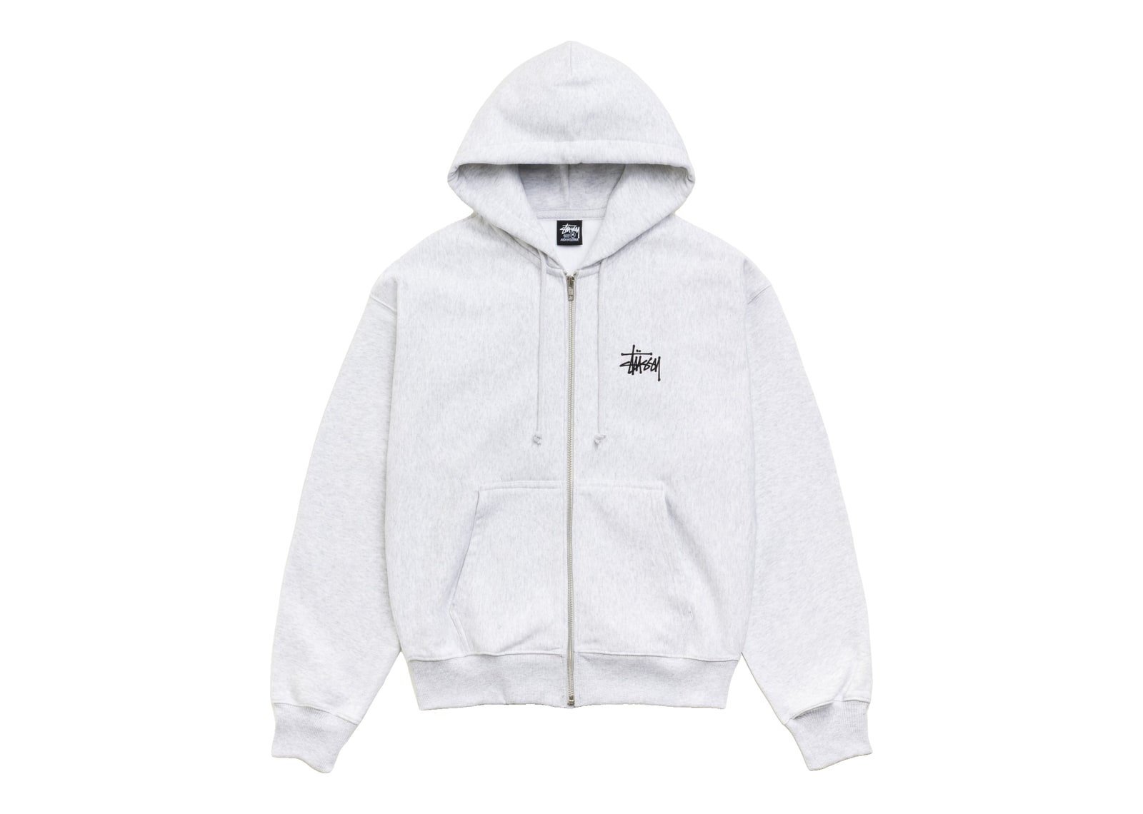Stussy Basic Stussy Zip Hoodie Ash Heather