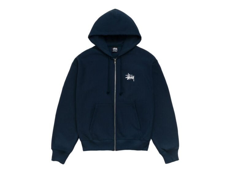 Stussy Basic Stussy Zip Hoodie Navy