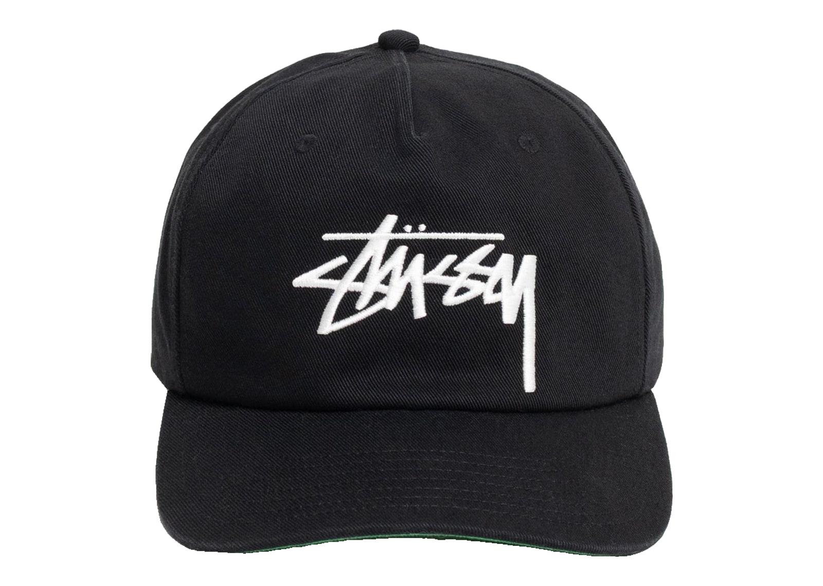 Stussy Big Stock Snapback Cap Shadow Black