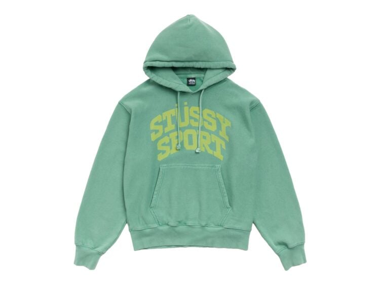 Stussy Block Sport Hoodie Garment Dyed Arctic