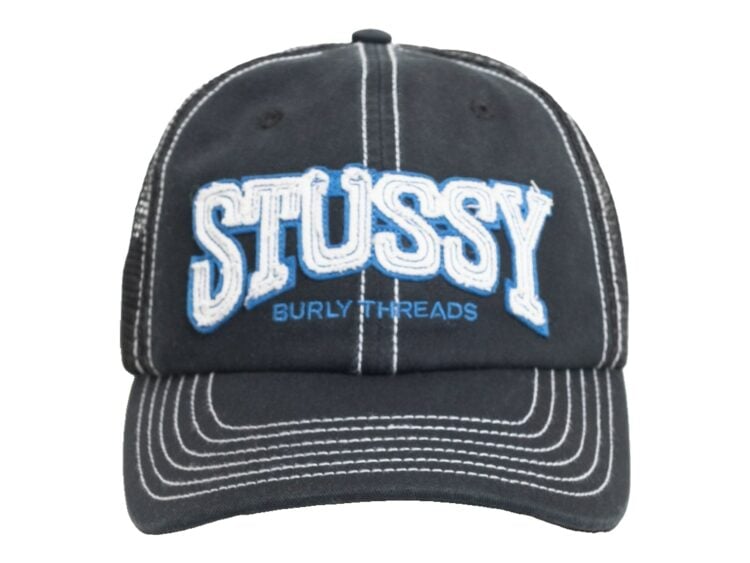 Stussy Burly Threads Trucker Cap Black