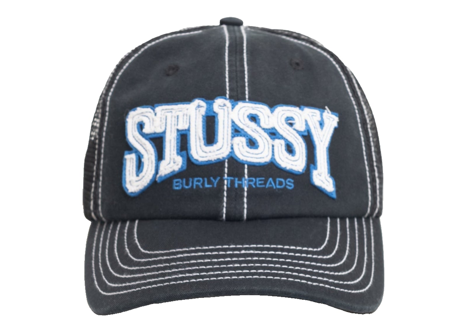 Stussy Burly Threads Trucker Cap Black