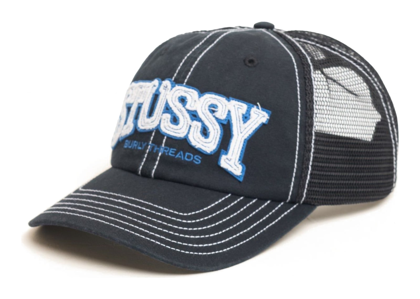 Stussy Burly Threads Trucker Cap Black - görsel 2