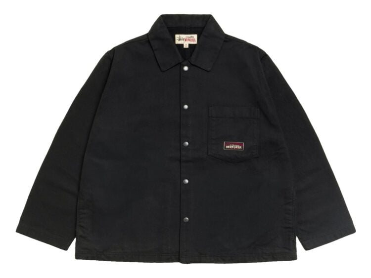 Stussy Canvas Work Overshirt Black