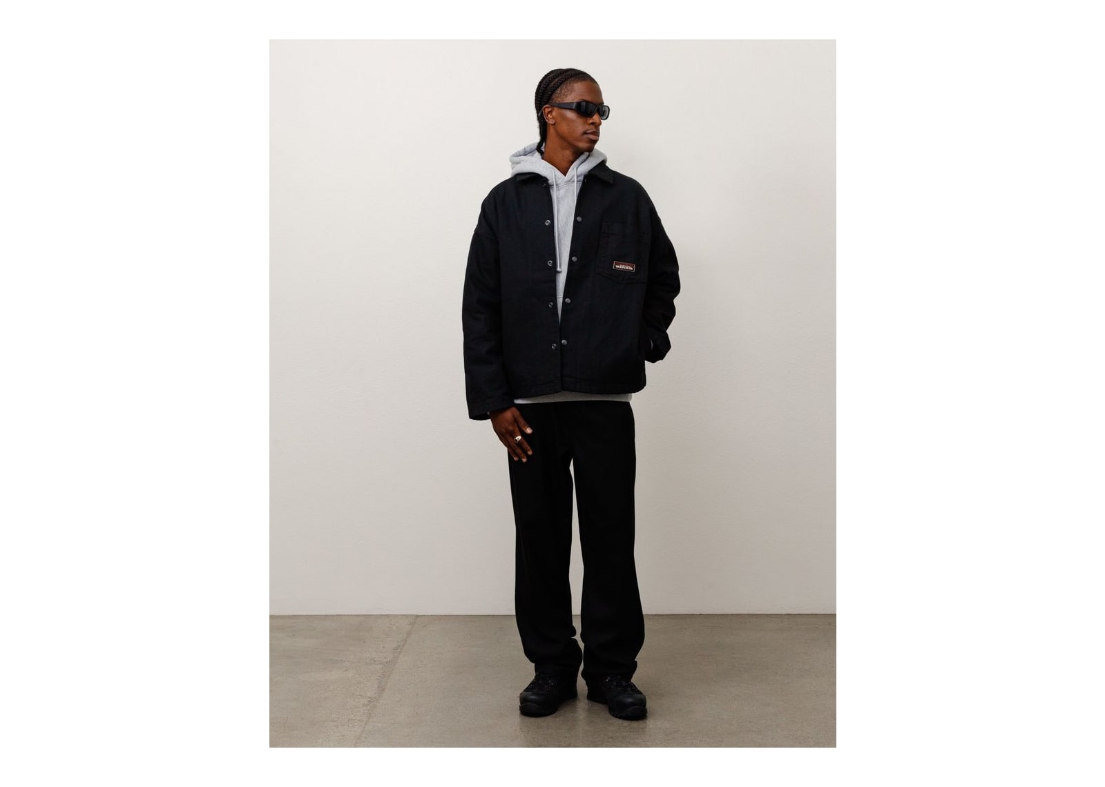 Stussy Canvas Work Overshirt Black - görsel 2