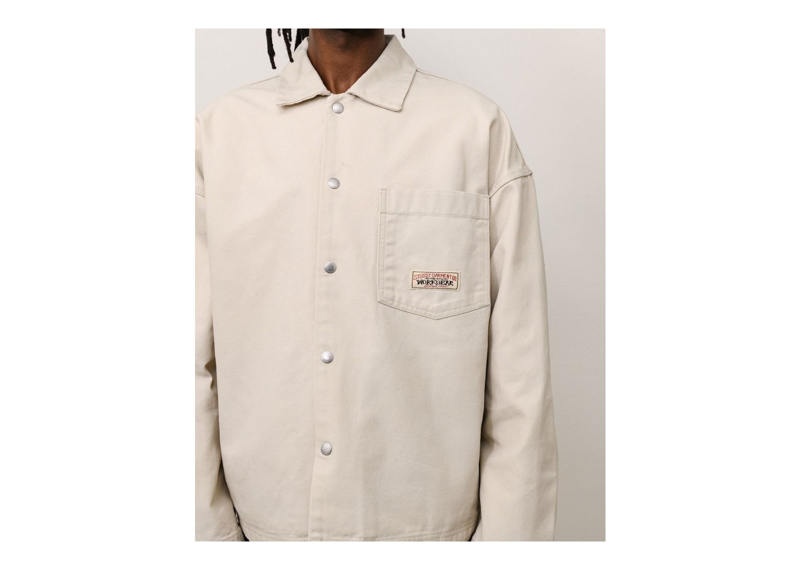 Stussy Canvas Work Overshirt Bone - görsel 3
