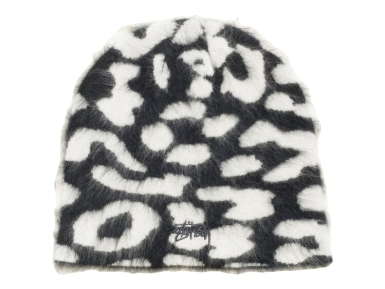 Stussy Cashmere Leopard Skullcap Black