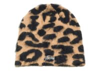 Stussy Cashmere Leopard Skullcap Caramel