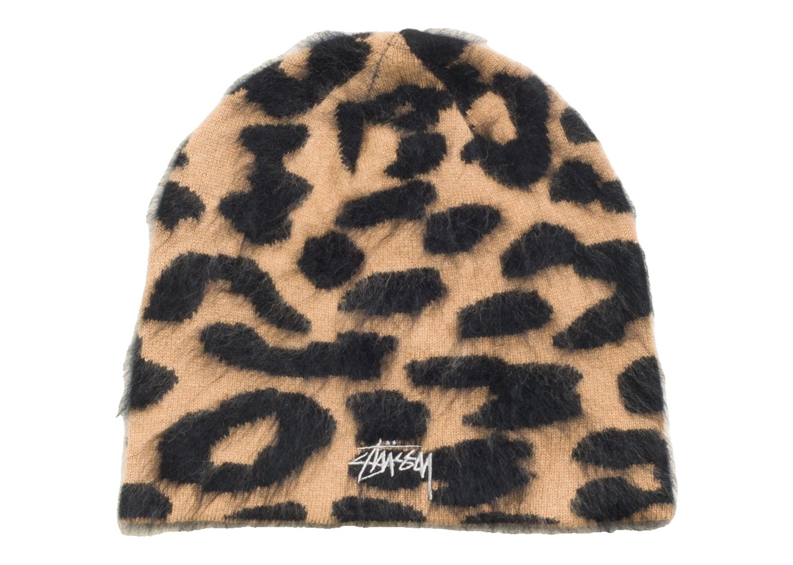 Stussy Cashmere Leopard Skullcap Caramel