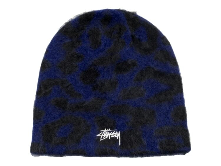 Stussy Cashmere Leopard Skullcap Royal
